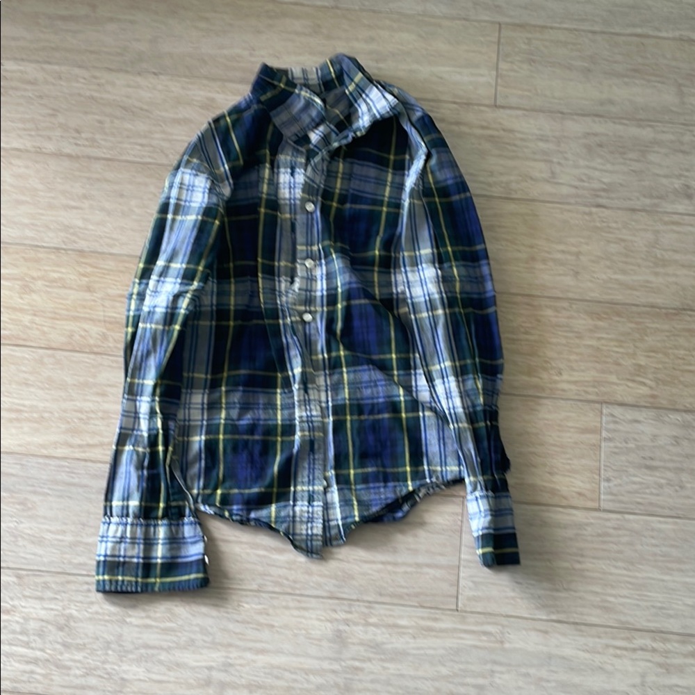 J. Crew Light Weight Plad Button Down